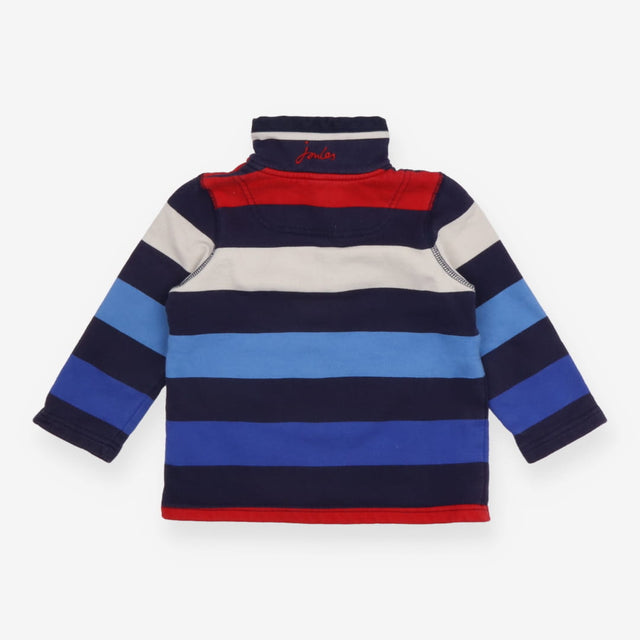 Sweater 1/4 Zip Navy, Red and White Stripe