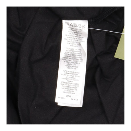 Cotton Blouse Black Embroidered Statement Collar