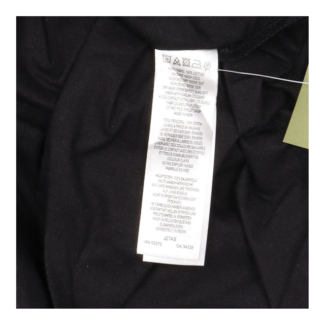 Cotton Blouse Black Embroidered Statement Collar