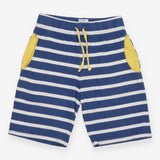 Jersey Blue and White Strip with Yellow Strings an