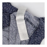Pleated geo ditsy blue maternity and nursing top