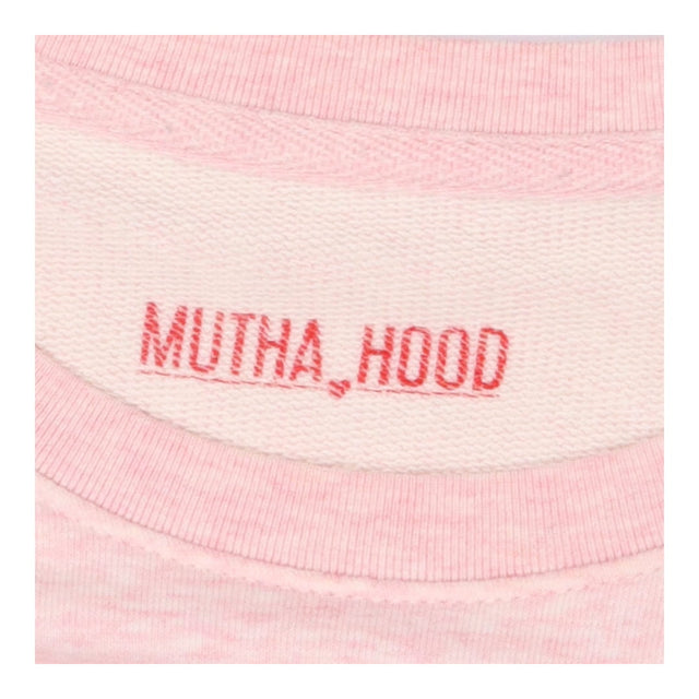 Pink marl jersey crew neck strong girls club sweat
