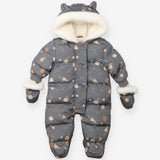 Pramsuit waterproof and Fleece Lined Grey Space Th