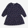 Sweatshirt dress LS blue small flowers