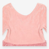 Dress pink velour top tuille skirt christmas trees