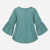 Teal Green 100% Viscose Beaded Hand Embroidered La