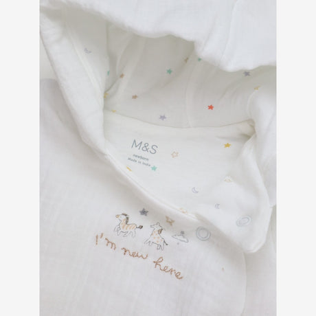 Baby Coat White "I'm New Here"
