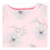 Joules Pink Large Flower Long Sleeve Top – 100% Co