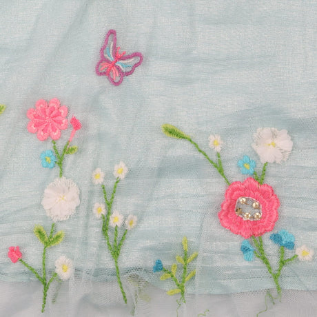 Dress teal butterfly garden