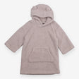 Grey Fleece Hoodie with Ears and Front Pocket