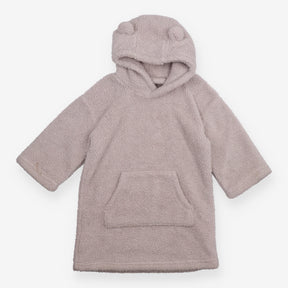 Grey Fleece Hoodie with Ears and Front Pocket