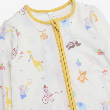 Sleepsuit Cream and Yellow Animal Circus