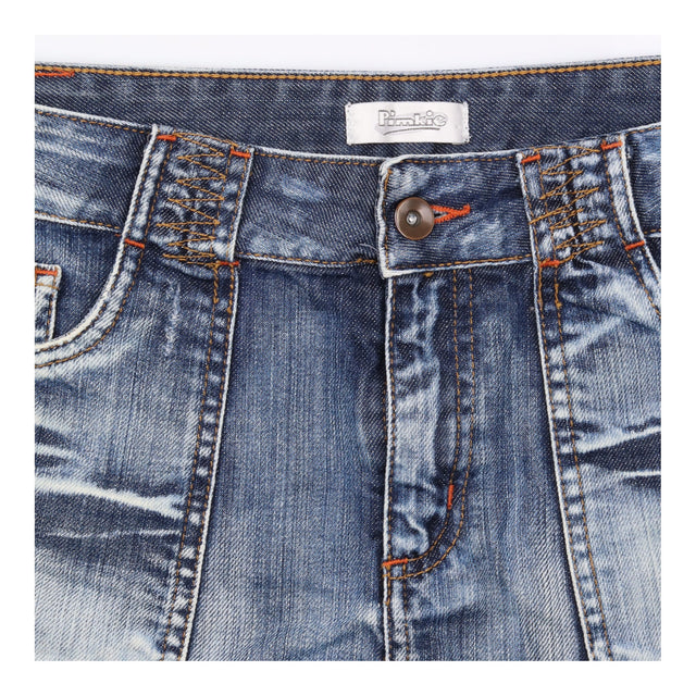 Y2K Vintage Low Rise Blue Whiskered Denim M