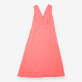Dress Coral Pink V-Neck Sleeveless Summer donna Ma