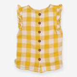 Yellow Plaid Blouse 