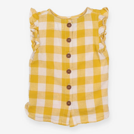 Yellow Plaid Blouse 