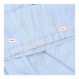 Wide Leg Petite Trousers in Light Blue Denim Look