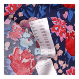 Floral Wrap Top Navy Pink Long Sleeve
