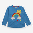T-Shirt Long Sleeve Blue Sunshine Rainbow