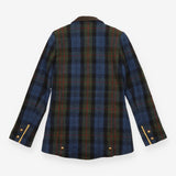 Field Jacket Navy Green Red Check Cord Collar