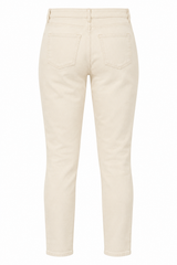 Jeans Slim Mid Rise Ecru Denim Pocket Stretch