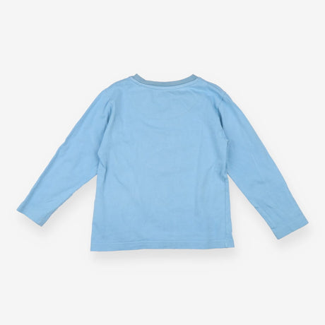 T-shirt blue rocket orbiting