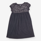 Dress Short Sleeve Grey Sequins