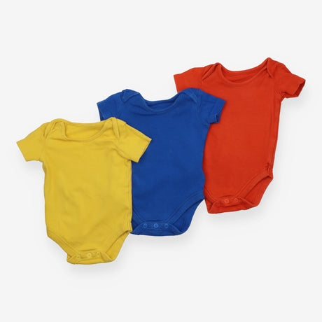Bodysuits Orange, Yellow and Blue 3-Pack