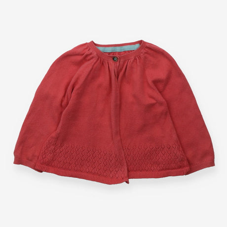 Cardigan knit pink with one button