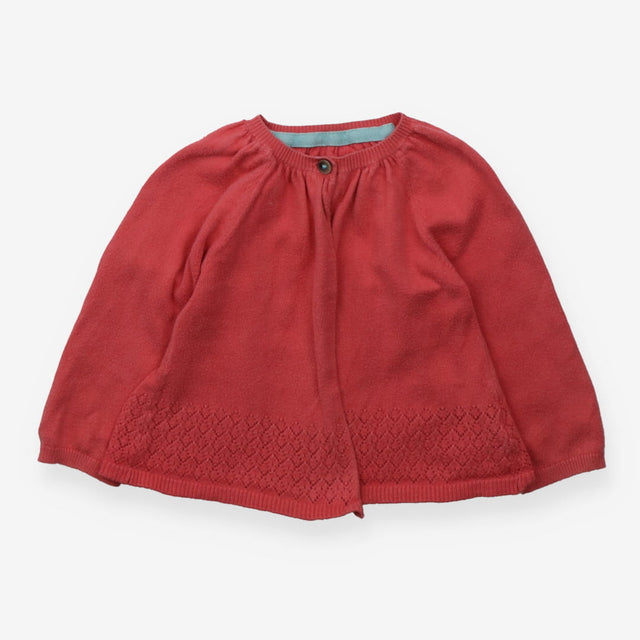 Cardigan knit pink with one button