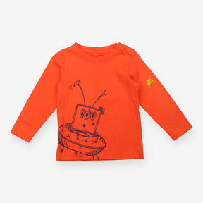 T-shirt Long Sleeve Robot -Orange