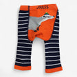 Knit leggings navy and orange badger bottom