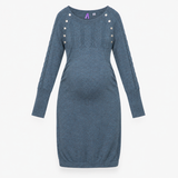 Teal Marl 100% Cotton Cable Knit Long Sleeve Mater