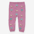 Leggings Knit Purple Horses and Trees
