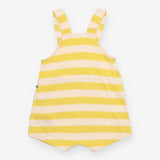 Dungarees Shortie Yellow Stripe