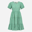 Maternity&Nursing DressTiered Midi Green Animals P