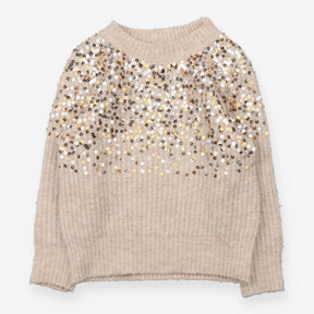 Knit sweater sparkle sequins