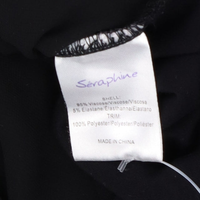 Black Chiffon Panel Long Sleeve Maternity Nursing 