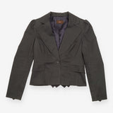 Reiss Dark Charcoal Fine Pinstripe Tailored Blazer