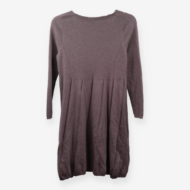 Mauve Knit Midi Dress Long Sleeve Soft Knit