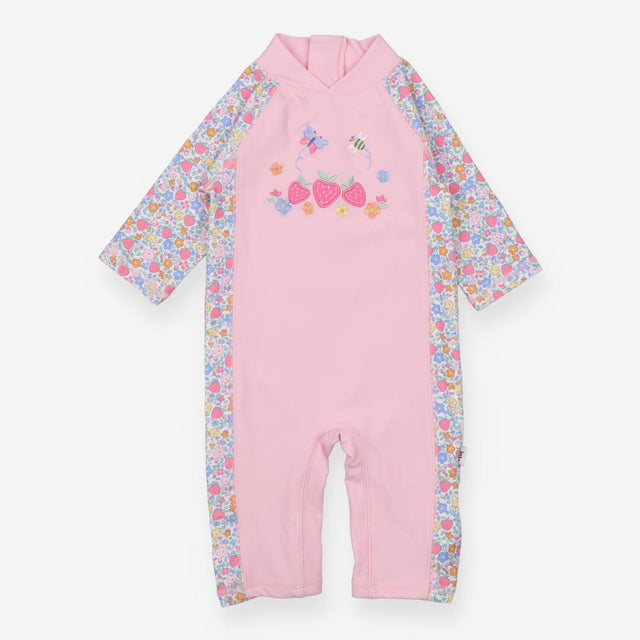 Sunsuit Pink Strawberry Ditsy with Butterfly 