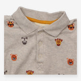 Bodysuit collar grey animal head