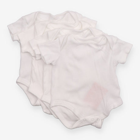 4 pack ribbed white bodysuits