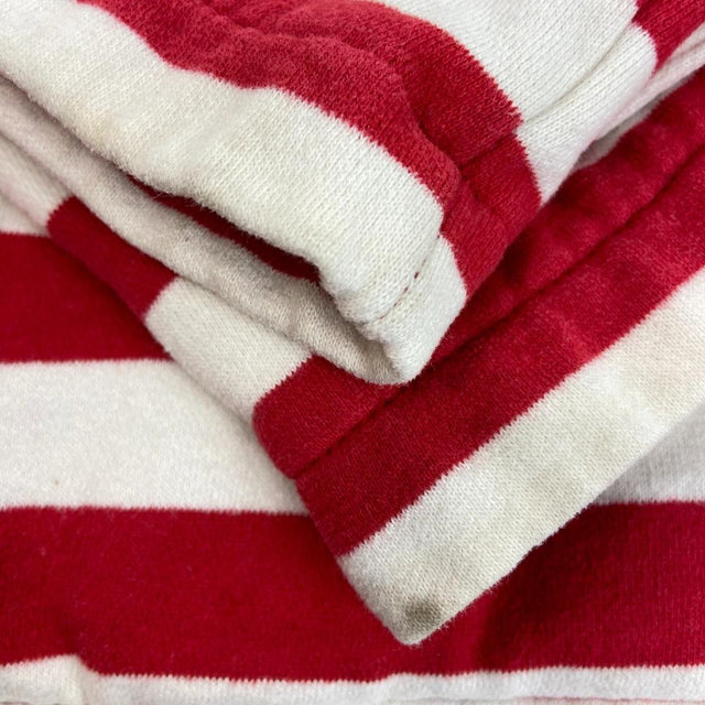 Red and white striped cotton jacket