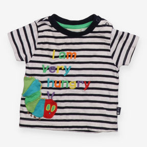 Tee SS blue stripe Hungry Caterpillar