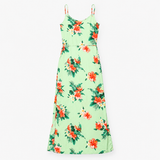 Dress Green Tropical Floral Cami Maxi