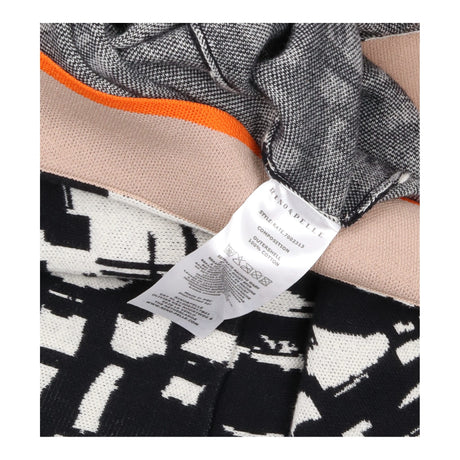 Abstract Jacquard Open Front Longline Cotton Cardi
