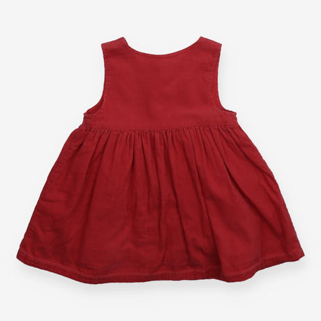 Pink Cord Pinafore with Bunnies 