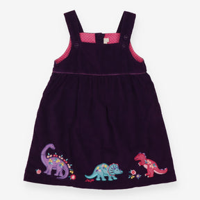 Pinafore purple cord dinosaurs