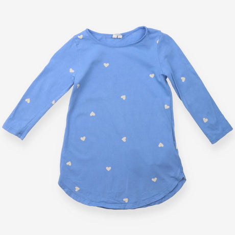Dress blue jersey LS hearts